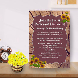Convites Rustic Farmhouse BBQ Cookout Invitation – 5x7"