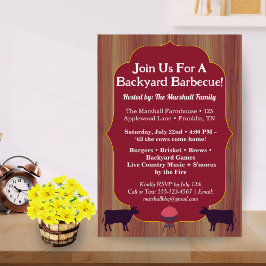 Convites Rustic Farmhouse BBQ Party Invite Summer Party