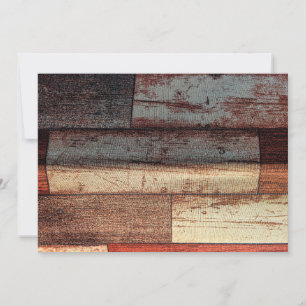 Convites Rustic Faux Wood Panel Texture