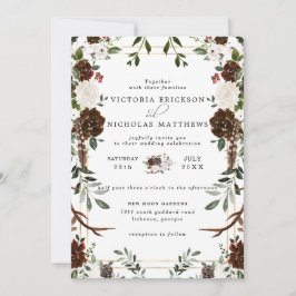 Convites Rustic Floral | Boho Botanical Wedding