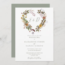 Rustic Floral Código QR Modern Sage Casamento Verd