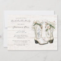 Rustic Floral Cowgirl Boots Festa de solteira