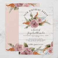 Rustic Floral Peony Dusty Pink Watercolor Aniversá