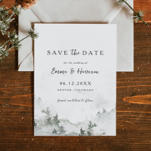 Convites Rustic Forest Weding Save the Date Card