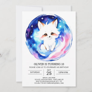 Convites Rustic Fox Birthday Editável