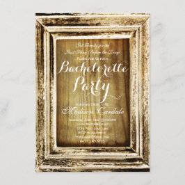 Convites Rustic Frame Barn Wood Festa de solteira Invites