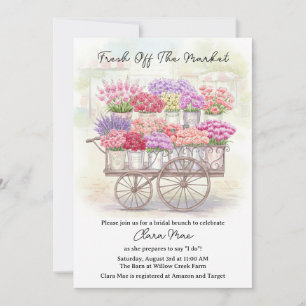 Convites Rustic Fresca Do Chá de panela De Mercado