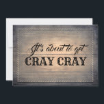 Convites Rustic Funny Bridesmaid / Proposta de Madrinha de<br><div class="desc">"Está prestes a ficar louco" "Você será minha Madrinha de casamento?" Cartões de proposta de madeira rústica,  "Madrinha de casamento",  "Matrimônio de honra" ou "Bridesmaid".</div>