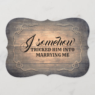 Convites Rustic Funny Bridesmaid / Proposta de Madrinha de 