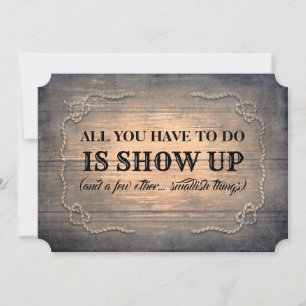 Convites Rustic Funny Bridesmaid / Proposta de Madrinha de 