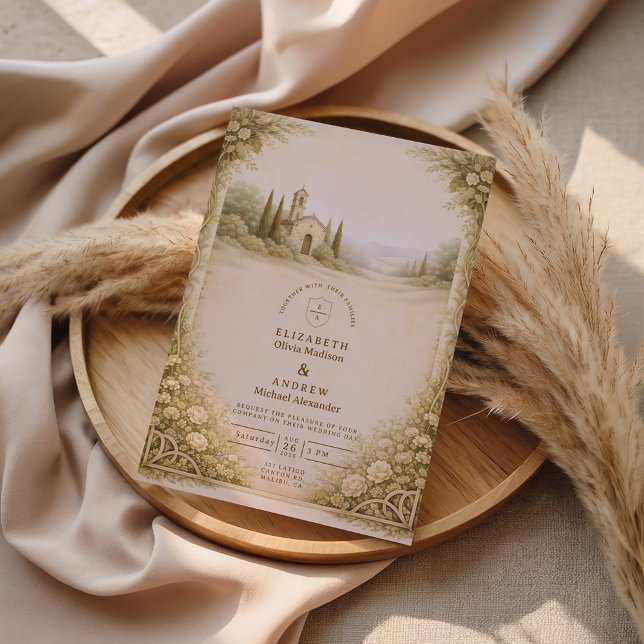 Convites Rustic Garden Chapel Countryside Wedding (Criador carregado)