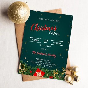 Convites Rustic Gifts Stars Festa de Natal