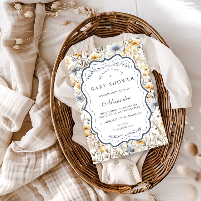 Convites Rustic Golden Field Baby Shower (Criador carregado)