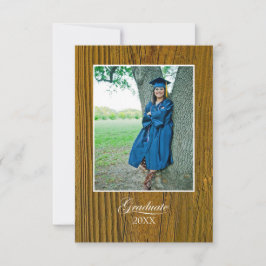 Convites Rustic Graduation Celebration with Photo