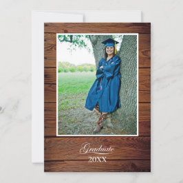 Convites Rustic Graduation Party Invitation string lights