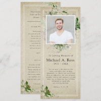 Rustic Greenery | Imagem Funerária Orador Memorial