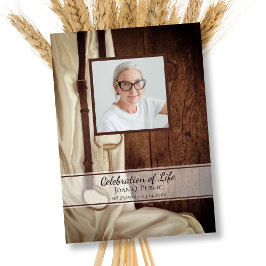 Convites Rustic Horse Bit Satin Western Celebration of Life