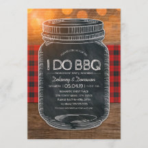 Rustic I Do CHURRASCO Vintage Mason Jar Festa de n