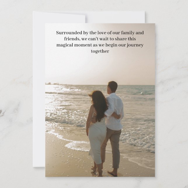 Convites Rustic Indoor Wedding Save the Date Card (Verso)