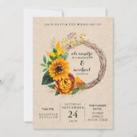 Rustic Kraft olha com casamentos de girassol
