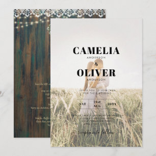 Convites Rustic Lace Gypsophila Luzes Mason Jar Weding