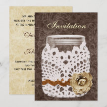 Rustic Lace Invadiu Casamento Mason Jar