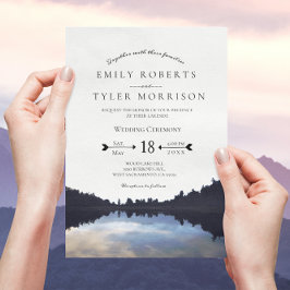 Convites ©Rustic Lake Refletion Lakeside Wedding