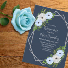 Rustic Light Blue and White Floral Quinceañera