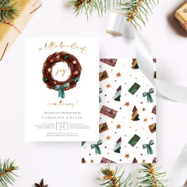 Convites Rustic Little Bundle of Joy Chá de fraldas Invitat