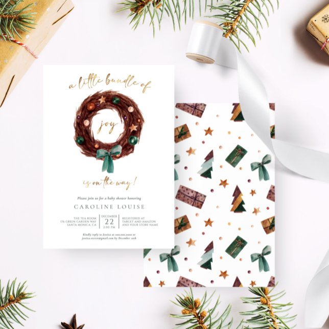 Convites Rustic Little Bundle of Joy Chá de fraldas Invitat (Criador carregado)