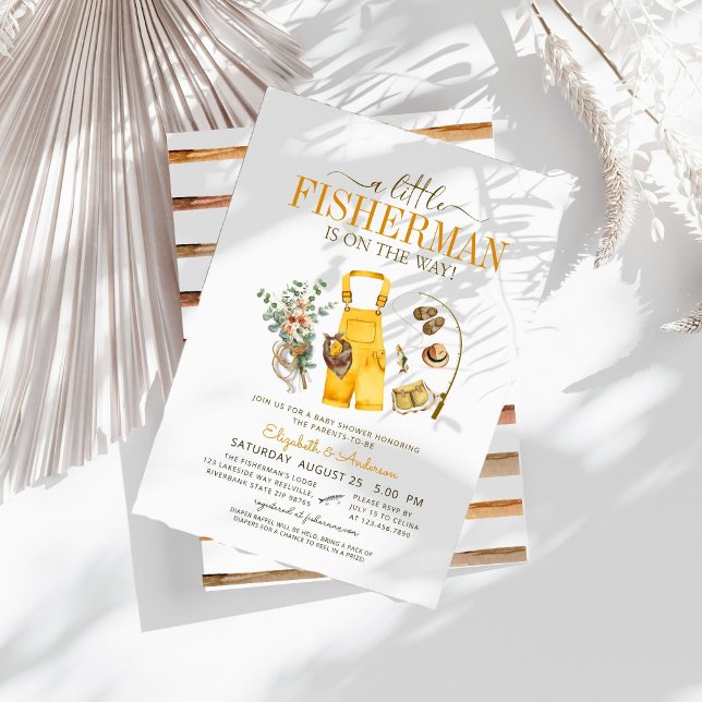 Convites Rustic Little Fish Está A Caminho Do Chá de fralda (Criador carregado)