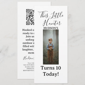 Convites Rustic Little Hunter Photo Boy Birthday Invitation