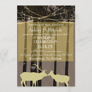 Convites Rustic Lodge Themed Wedding
