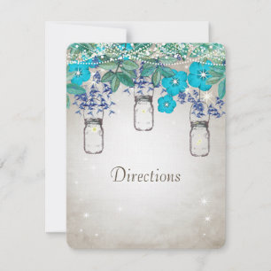 Convites Rustic Luxe Mason Jar Marinho Turquoise