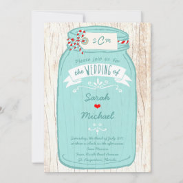 Convites Rustic Mason Jar no Latido Ilustrated Wedding