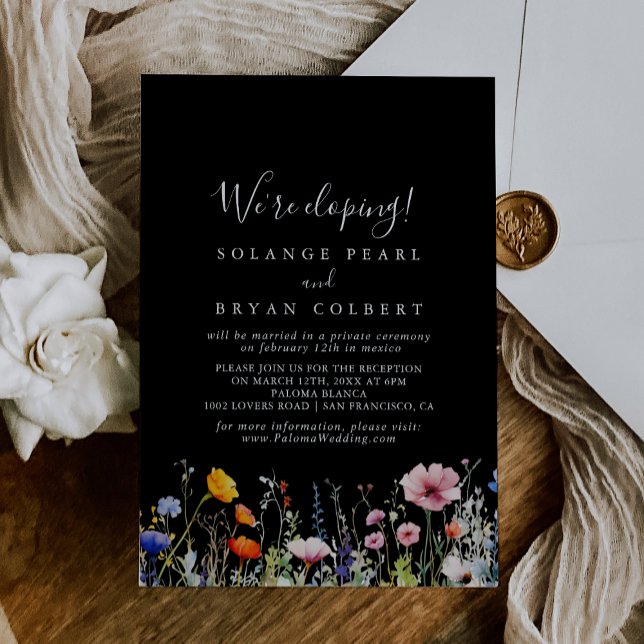Convites Rustic Meadow Botanical Elopement Reception (Criador carregado)