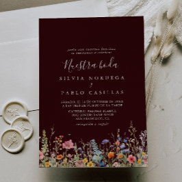 Convites Rustic Meadow Botanical Nuestra Boda Wedding