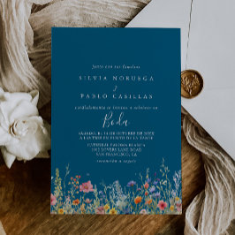 Convites Rustic Meadow Botanical Spanish Wedding