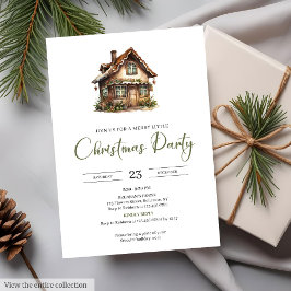 Convites Rustic Minimalist Neutral Earthy Cozy Xmas Party