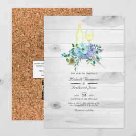 Convites Rustic Mint Boho Código QR RSVP Casamento de Prova