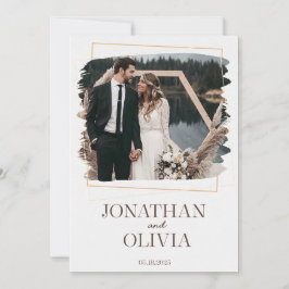 Convites Rustic Modern Wedding Invitation