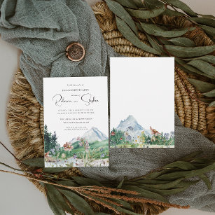 Convites Rustic Mountain Wildflower   Festa de noivado Boho