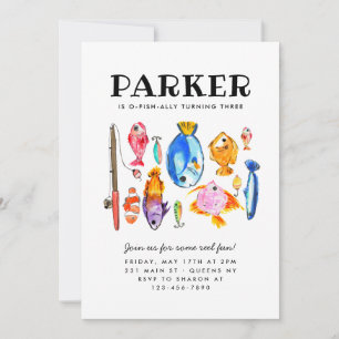 Convites Rustic O-Fish-al Reel Diversão Peixes Pescado Aniv