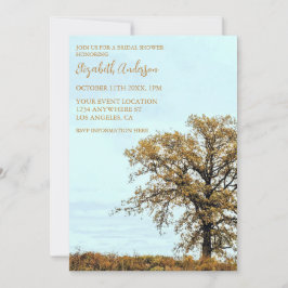 Convites Rustic Oak Tree Autumn Bridal Shower