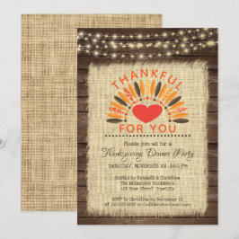 Convites Rustic OBRIGADO PELO SEU Janto DE Ação de Graças