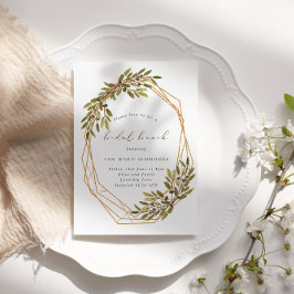 Convites Rustic Olives Geométrico Bridal Brunch