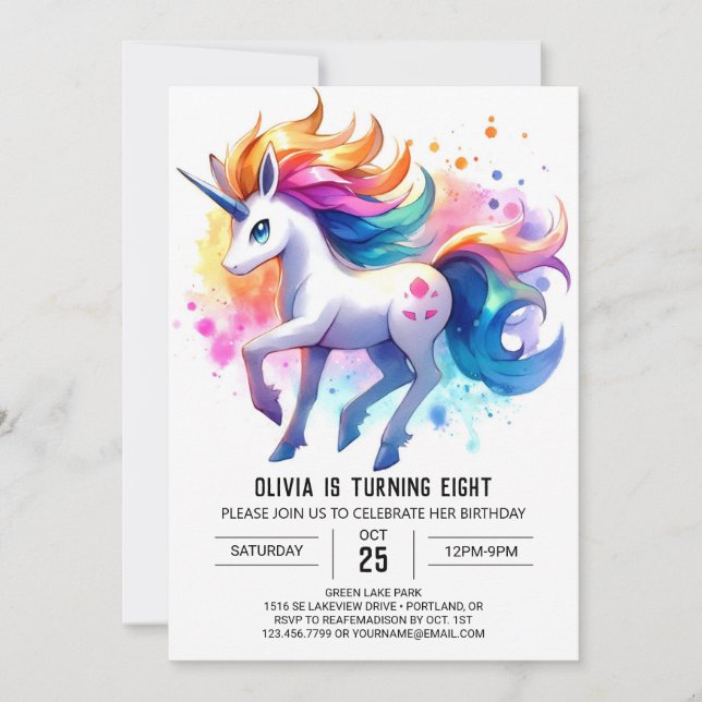 Convites Rustic Printable Horse Birthday (Frente)