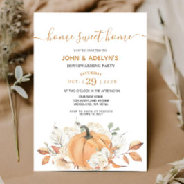 Convites Rustic Pumpkin Home Festa de Aquecimento da Casa D
