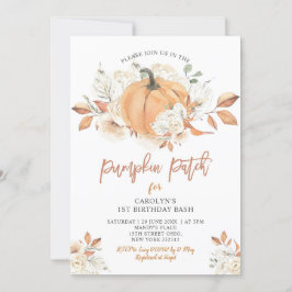 Convites Rustic Pumpkin Patch Birthday Bash Party
