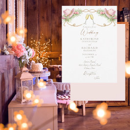 Convites Rustic Redneck Pink Cowboy Hat Wedding